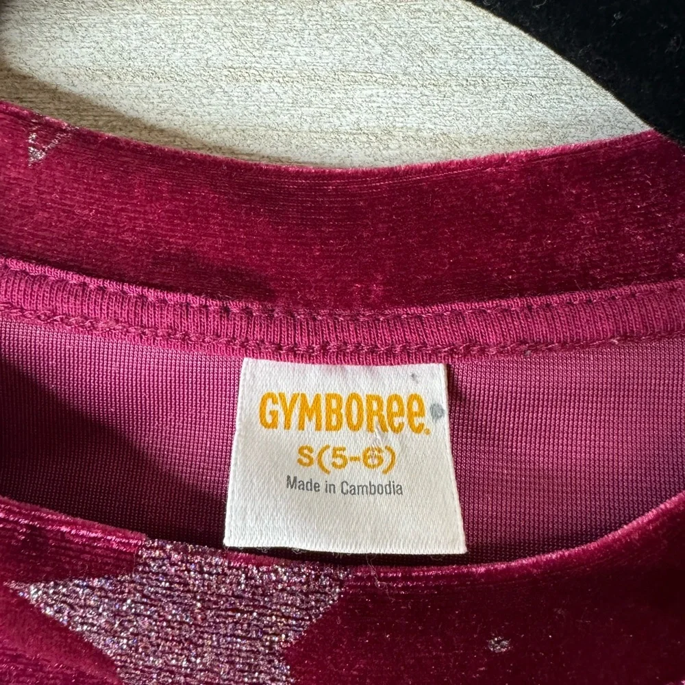 Gymboree Starry Velvet Long Sleeve Top. Size Small. Excellent Condition. Maroon
